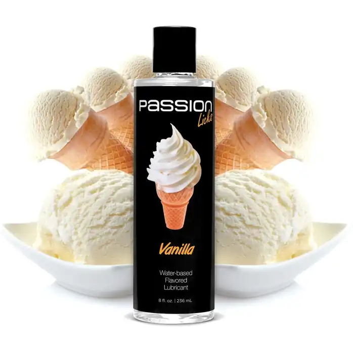 Смазка на водной основе Passion Licks Water Based Flavored Lubricant с ароматом ванили - 236 мл