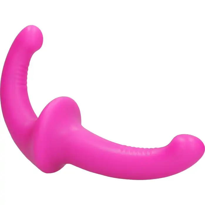 Розовый безремневой страпон Silicone Strapless Strapon - Ouch!