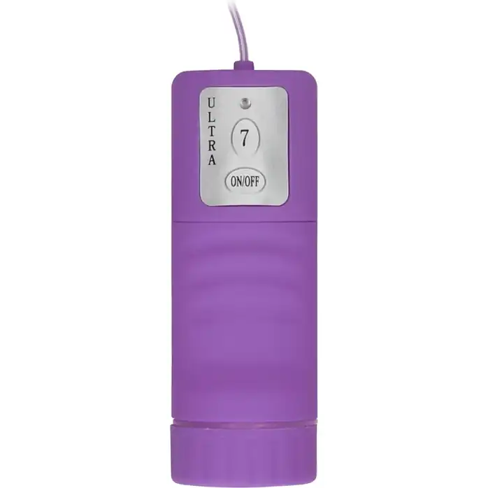 Фиолетовый безремневой вибрострапон с пультом управления Vibrating Silicone Strapless Strapon - Ouch!. Фотография 5.