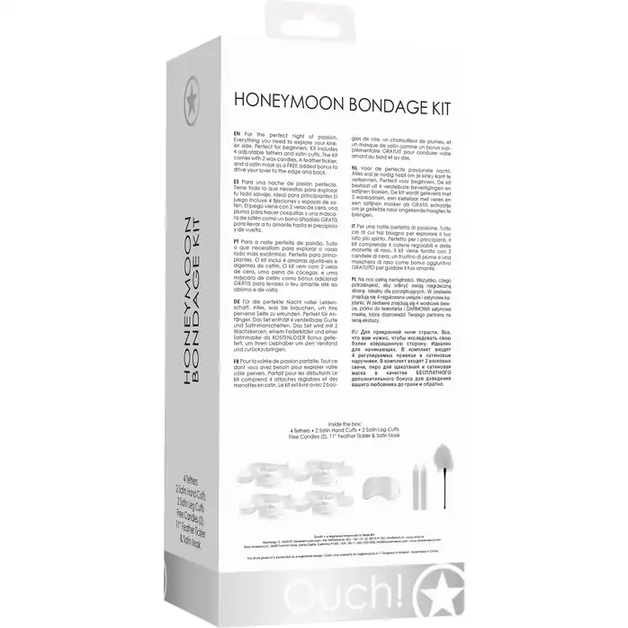 Белый игровой набор БДСМ Honeymoon Bondage Kit - Ouch!. Фотография 4.
