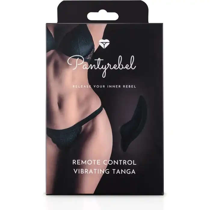 Кружевные трусики-танга с виброэлементом Remote Control Vibrating Tanga - Pantyrebel. Фотография 8.