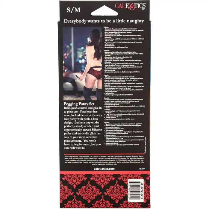 Красно-черные страпон-трусики Pegging Panty Set - размер S-M - Scandal. Фотография 9.