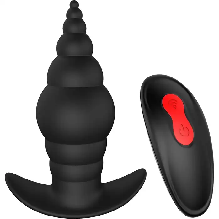 Черный анальный вибромассажер REMOTE ANAL TURRID - 12,7 см - Cheeky Love