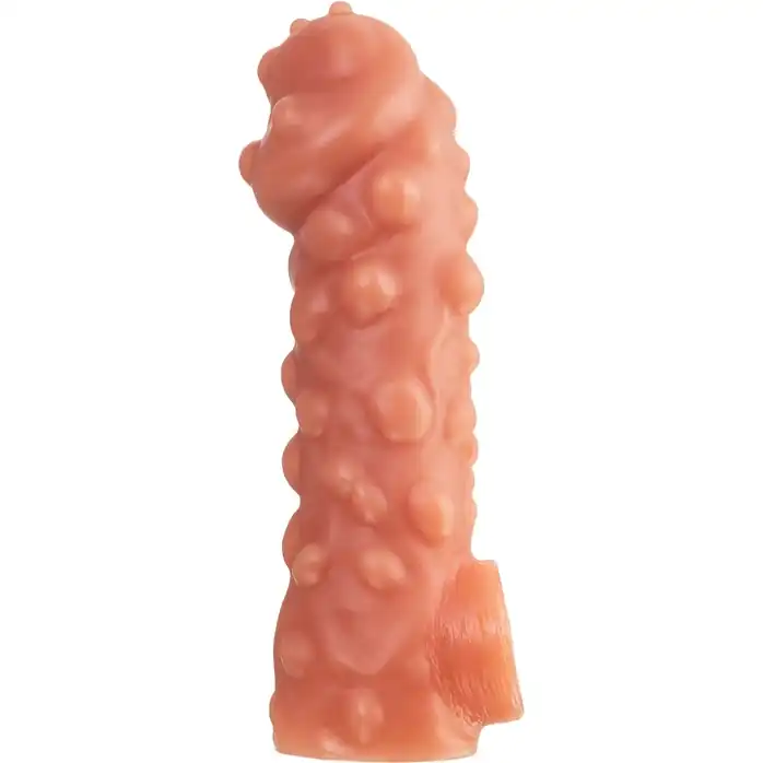 Насадка на фаллос с крупными бугорками Cock Sleeve 003 Size L - 17,6 см. Фотография 3.