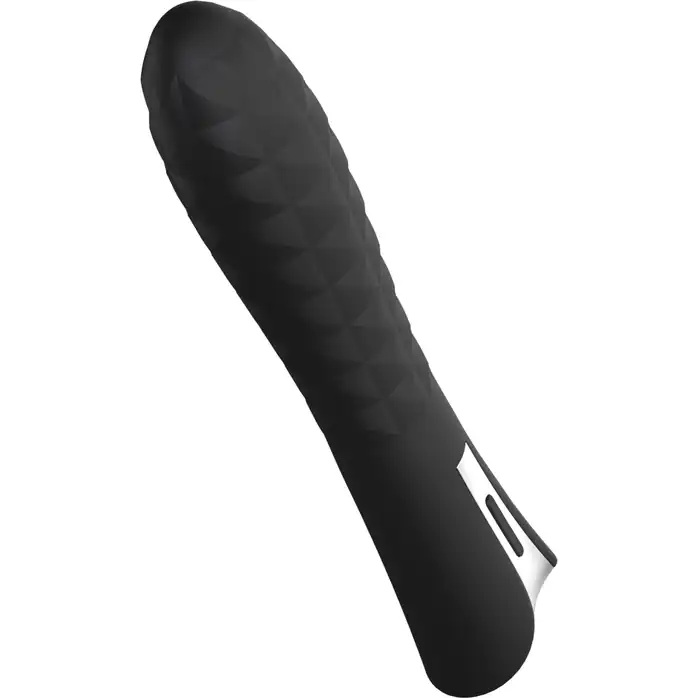 Черный вибромассажер MAGIC DIAMOND THRUSTER - 13 см - Midnight Magic. Фотография 5.