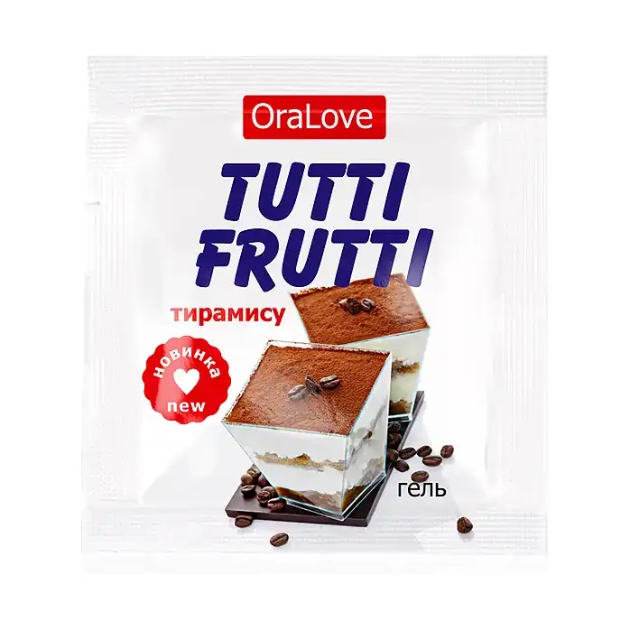 Саше гель-смазки Tutti-frutti со вкусом тирамису - 4 гр - Одноразовая упаковка