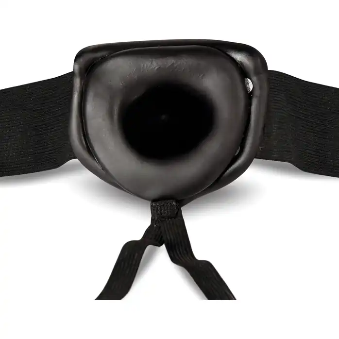 Черный мужской страпон DR. SKIN 7INCH HOLLOW STRAP ON - 17 см - Dr. Skin. Фотография 3.