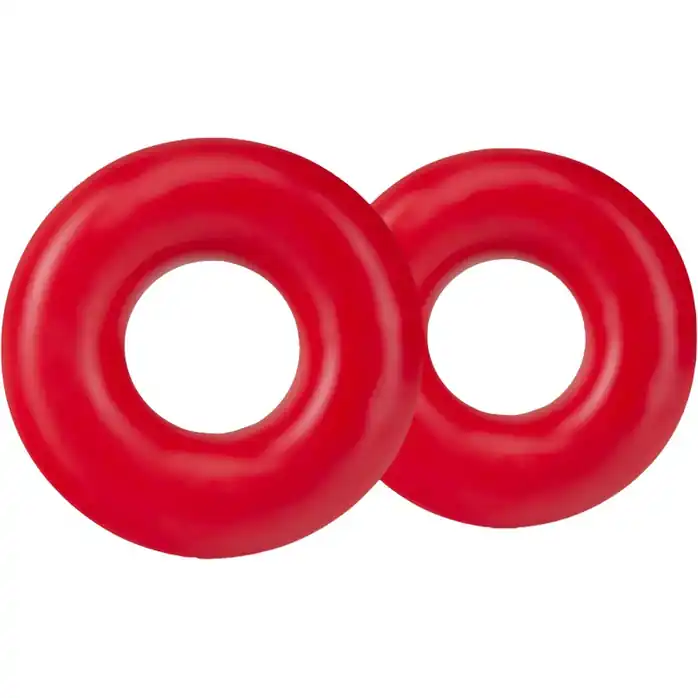 Набор из 2 красных эрекционных колец DONUT RINGS OVERSIZED - Stay Hard