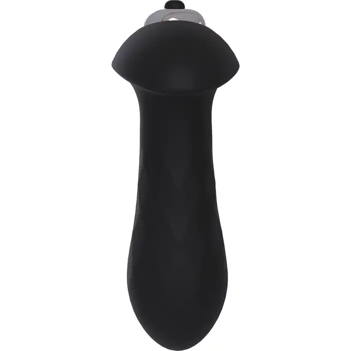 Черная анальная вибровтулка Single Speed Diamond Plug - 10 см - Essentials. Фотография 3.