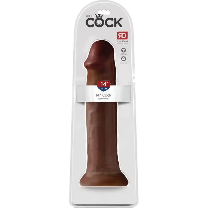 Коричневый фаллоимитатор-гигант на присоске 14 Cock - 36 см - King Cock. Фотография 3.
