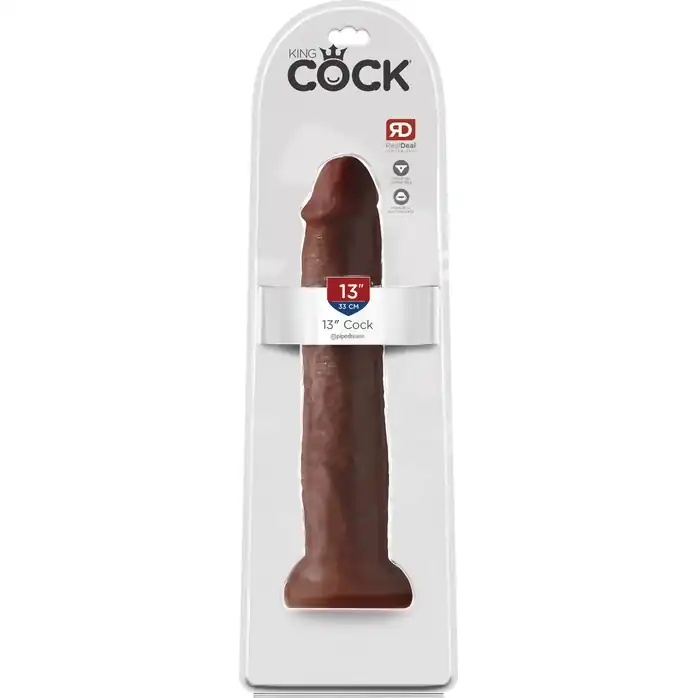Коричневый фаллоимитатор-гигант на присоске 13 Cock - 33 см - King Cock. Фотография 3.
