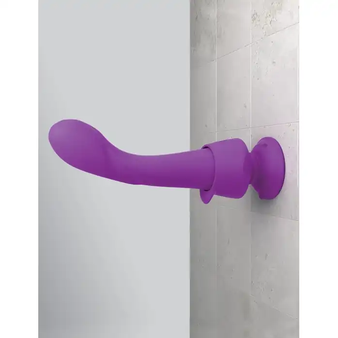 Фиолетовый вибромассажер Wall Banger G - 19,3 см - 3Some. Фотография 10.