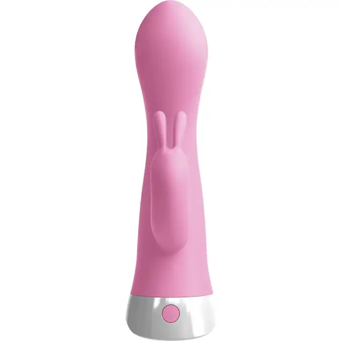 Розовый вибратор-кролик со съемной присоской Wall Banger Rabbit - 19,9 см - 3Some