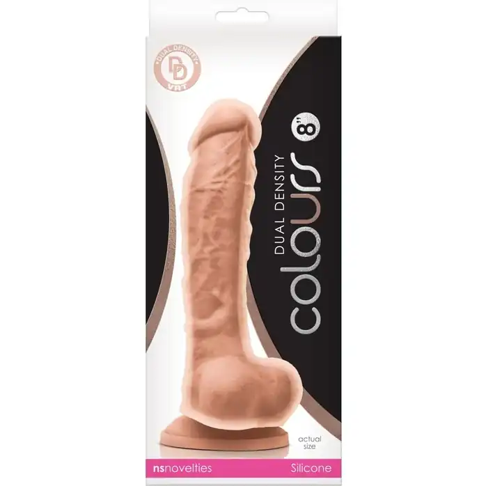 Телесный фаллоимитатор Dual Density 8 Dildo - 25,4 см - Colours. Фотография 2.