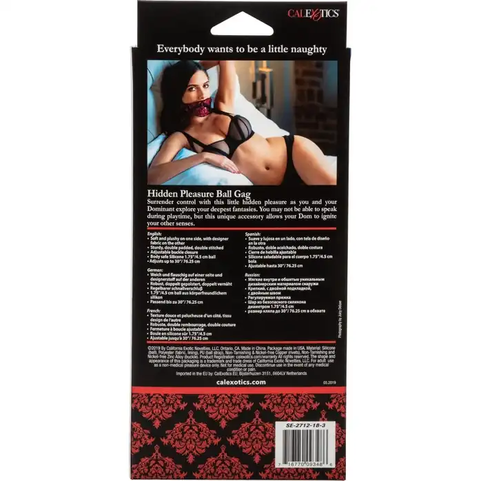 Закрытый кляп-шарик Hidden Pleasure Ball Gag - Scandal. Фотография 5.