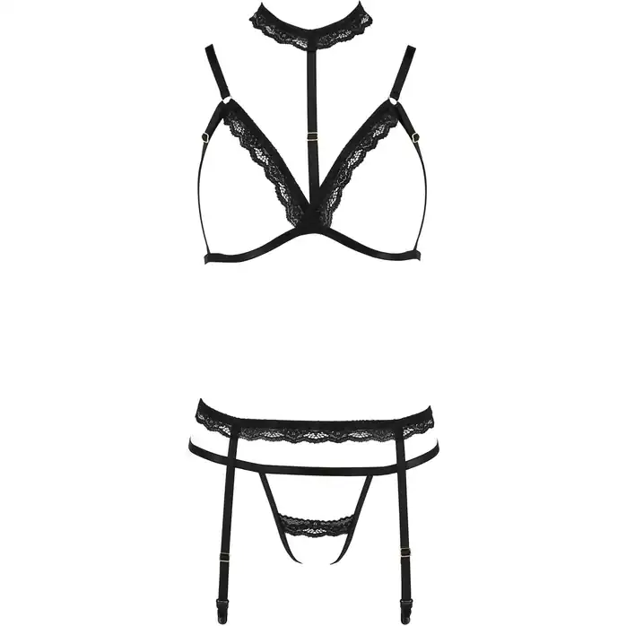 Эффектный комплект белья Shelly с поясом для чулок - Devil Collection. Фотография 3.