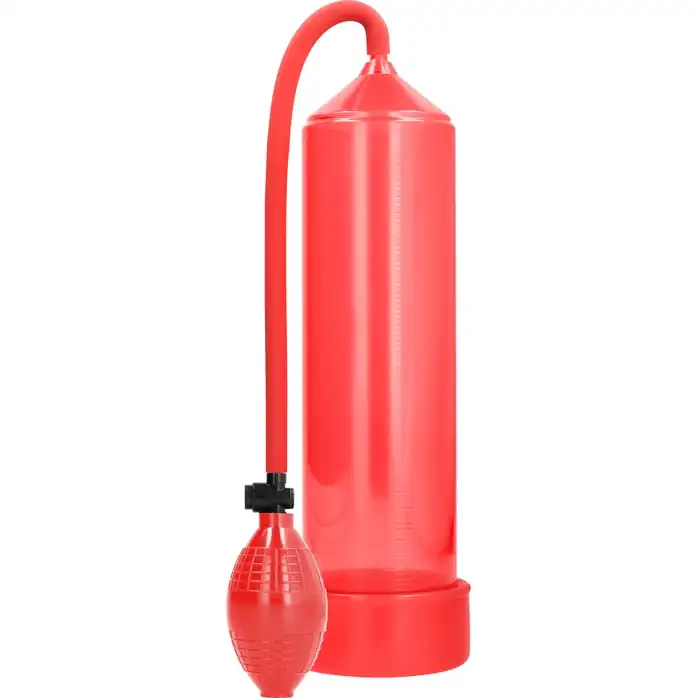 Красная ручная вакуумная помпа для мужчин Classic Penis Pump - PUMPED