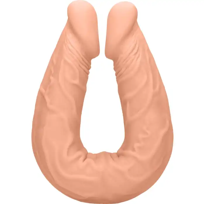 Телесный двусторонний фаллоимитатор Double Dong - 36 см - RealRock