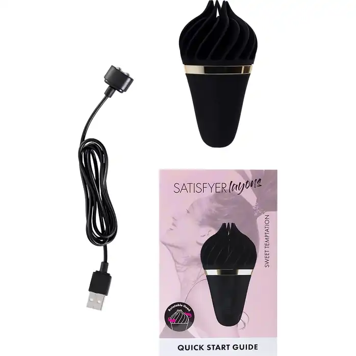 Черный вибратор-спиннер Satisfyer Sweet Treat. Фотография 6.