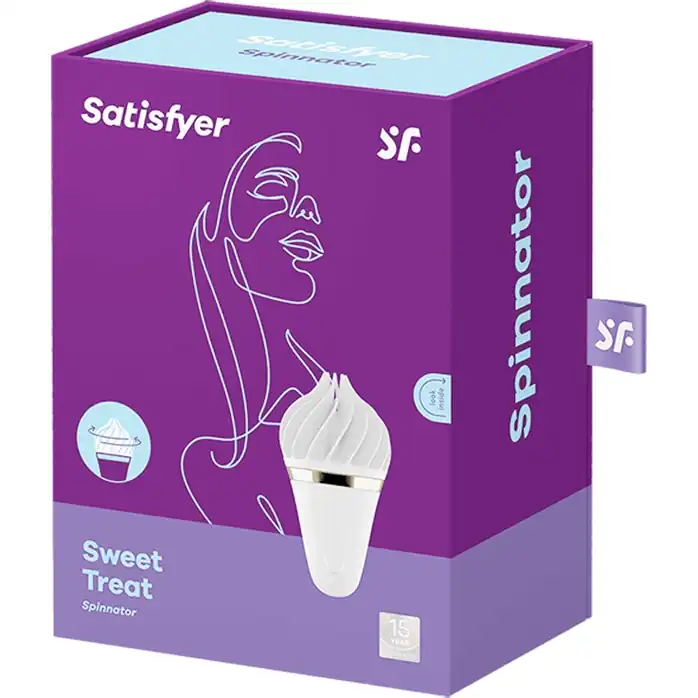 Белый вибратор-спиннер Satisfyer Sweet Treat. Фотография 8.