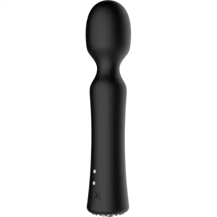 Черный универсальный массажер Wand Pearl - 20 см - Discretion. Фотография 3.