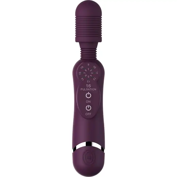 Фиолетовый универсальный массажер Silicone Massage Wand - 20 см - Shots Toys