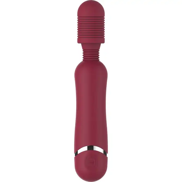 Красный универсальный массажер Silicone Massage Wand - 20 см - Shots Toys. Фотография 3.