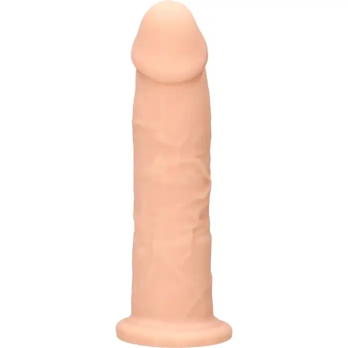 Телесный фаллоимитатор без мошонки Silicone Dildo Without Balls - 22,8 см - RealRock. Фотография 4.