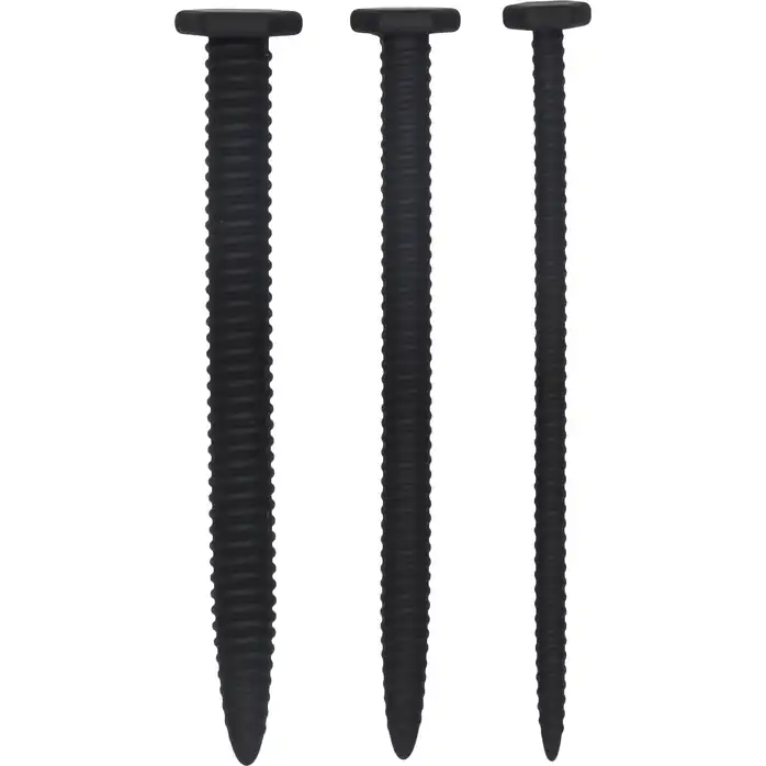 Набор из 3 черных стимуляторов уретры Silicone Screw Plug Set - Ouch!