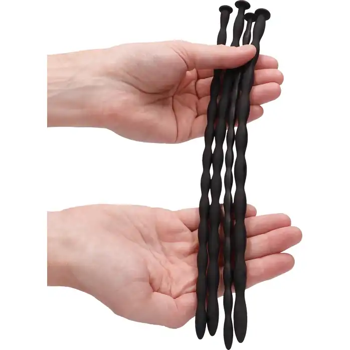 Набор из 4 стимуляторов уретры Silicone Spiral Screw Plug Set Advanced - Ouch!. Фотография 3.