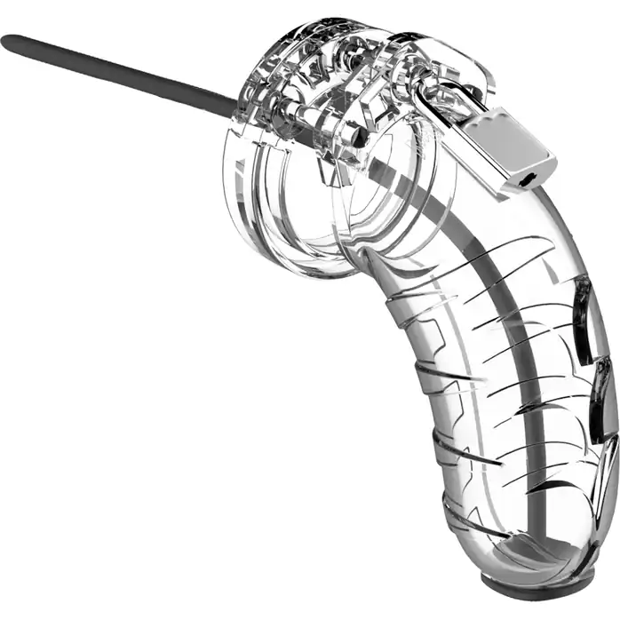 Прозрачный мужской пояс верности со стимулятором уретры Cock Cage Model 16 Chastity 4.5 - ManCage