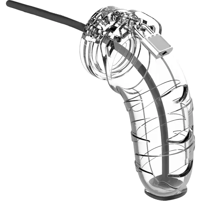 Прозрачный мужской пояс верности со стимулятором уретры Cock Cage Model 17 Chastity 5.5 - ManCage