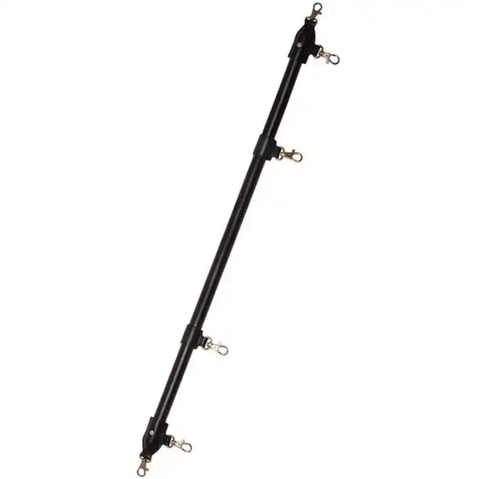 Фиксирующая черная распорка с карабинами - 65 см - BDSM accessories
