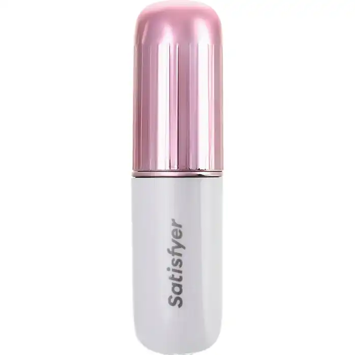 Бело-золотистая перезаряжаемая вибропулька Satisfyer Secret Affair