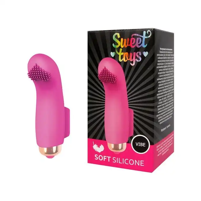 Розовая вибропулька с шипиками - 7,2 см - SWEET TOYS. Фотография 2.