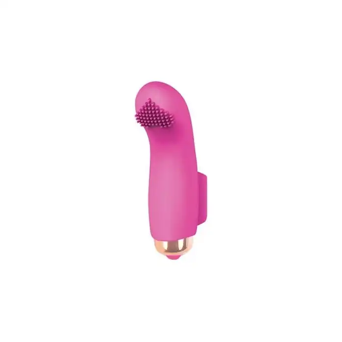 Розовая вибропулька с шипиками - 7,2 см - SWEET TOYS