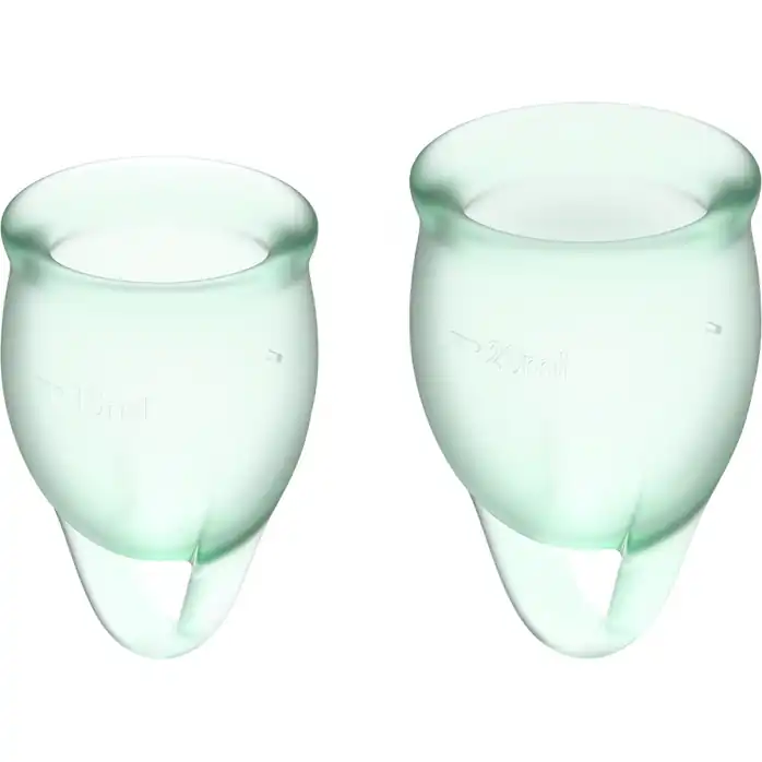 Набор зеленых менструальных чаш Feel confident Menstrual Cup