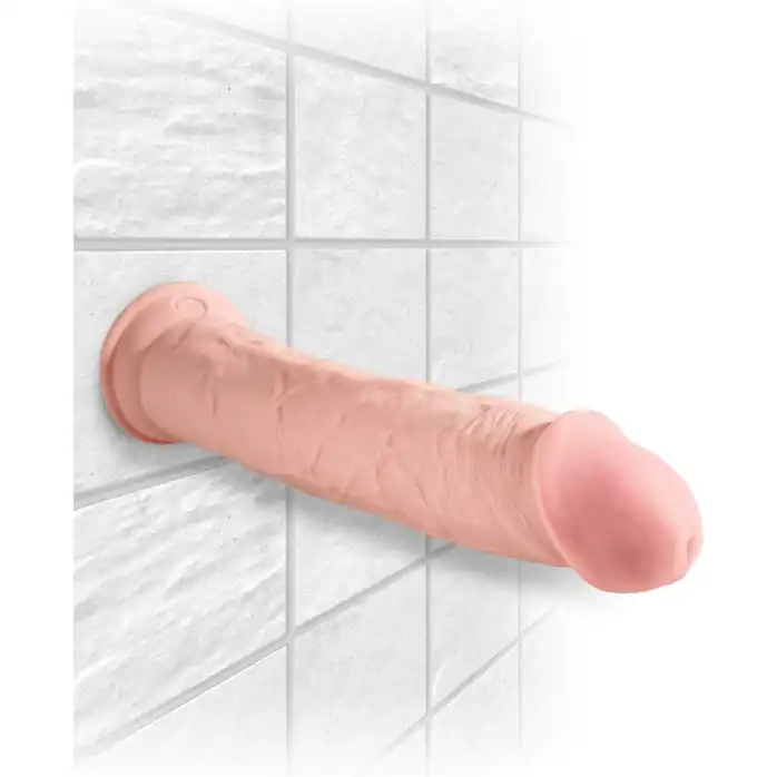Телесный фаллоимитатор на присоске 11 Triple Density Cock - 25,4 см - King Cock Plus. Фотография 5.