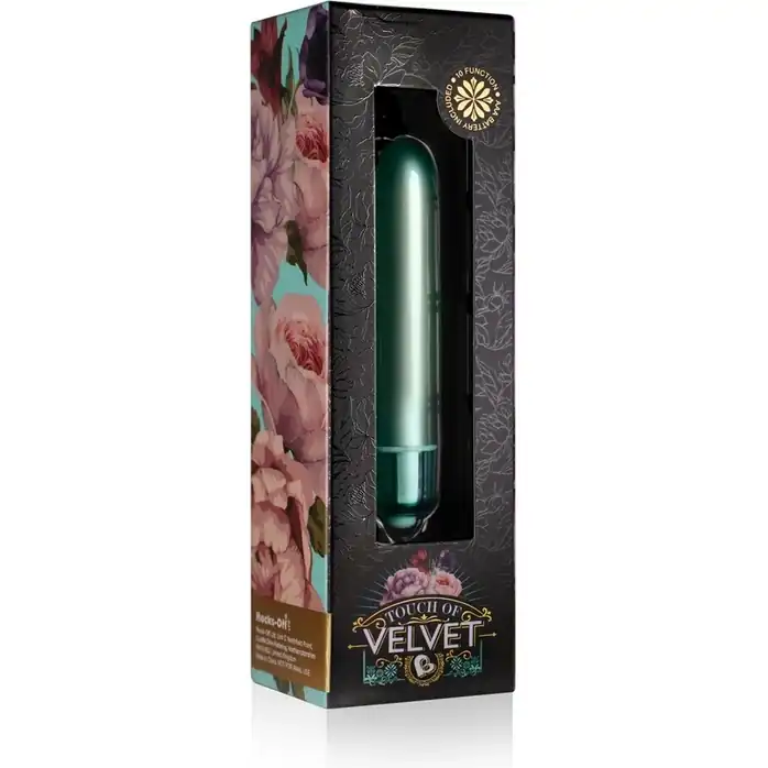 Зеленый мини-вибратор Touch of Velvet - 10,3 см. Фотография 3.