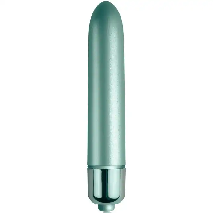 Зеленый мини-вибратор Touch of Velvet - 10,3 см
