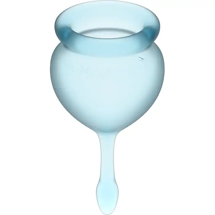 Набор голубых менструальных чаш Feel good Menstrual Cup. Фотография 2.