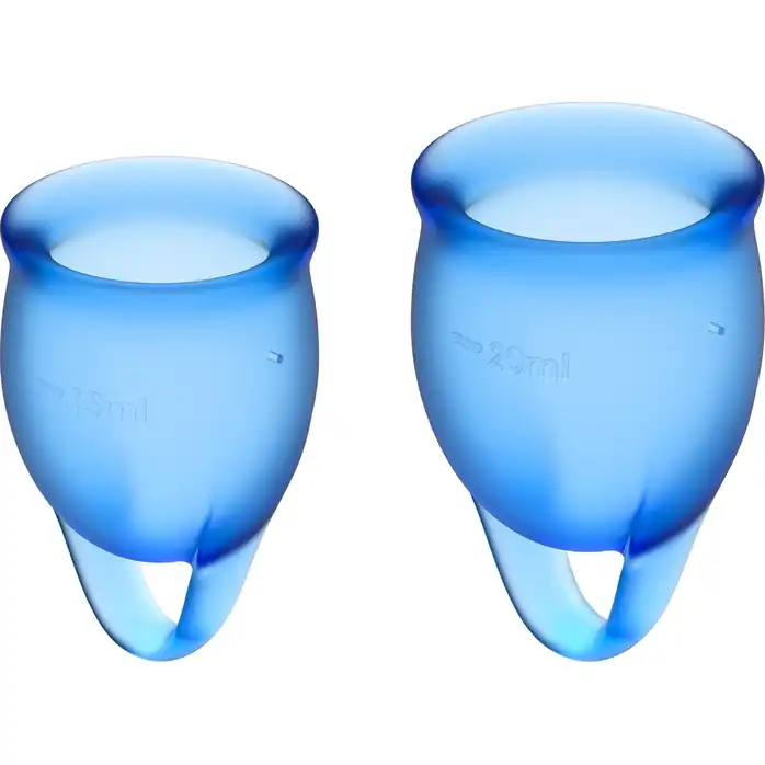 Набор синих менструальных чаш Feel confident Menstrual Cup