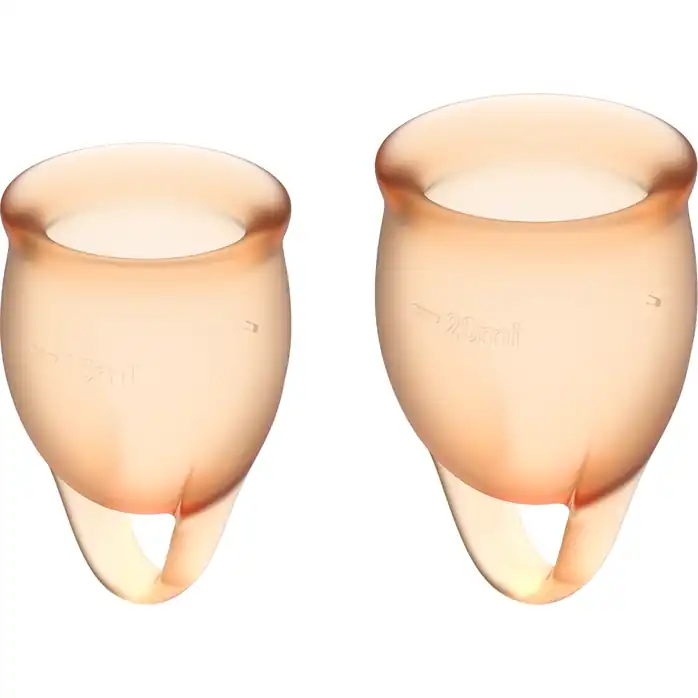 Набор оранжевых менструальных чаш Feel confident Menstrual Cup