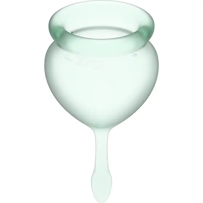 Набор зеленых менструальных чаш Feel good Menstrual Cup. Фотография 3.