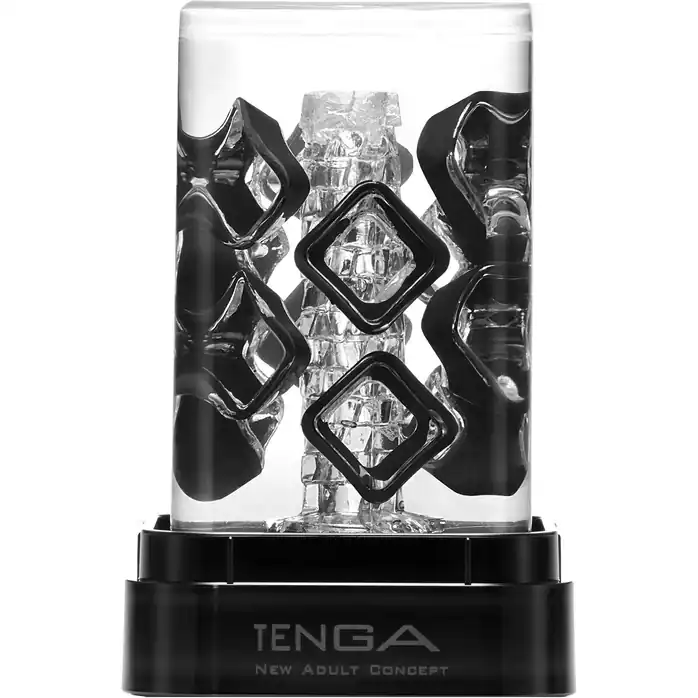 Прозрачный мастурбатор Tenga Crysta Bloc - TENGA crysta