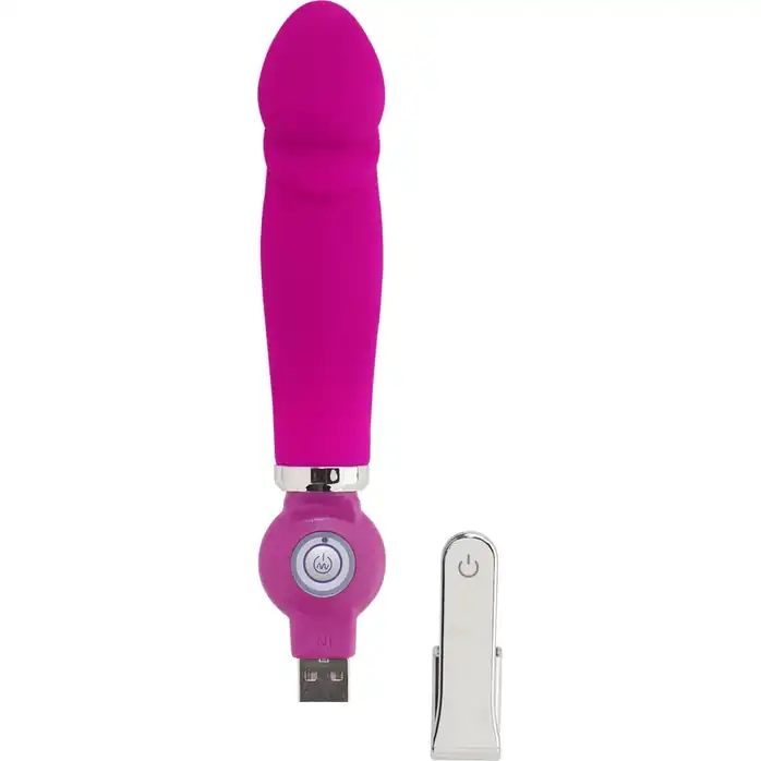 Розовый вибратор ALICE 20-Function Penis Vibe - 17,5 см. Фотография 2.