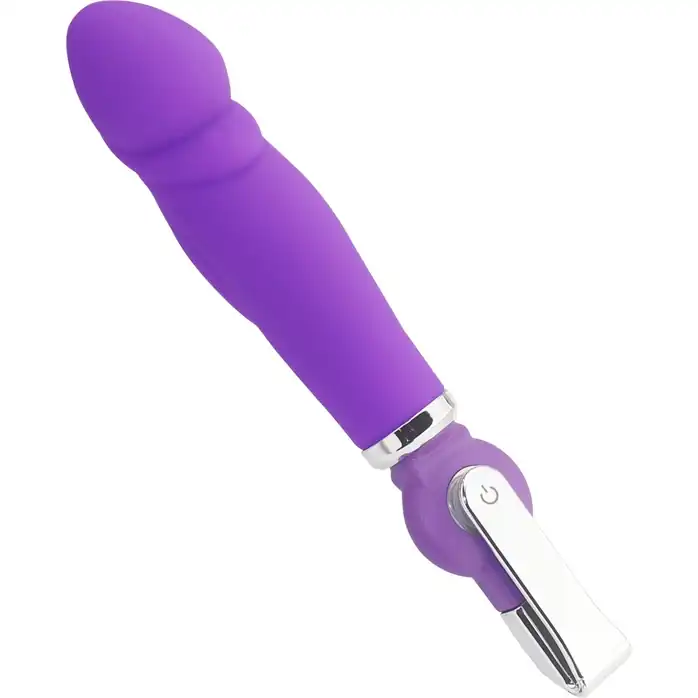 Фиолетовый вибратор ALICE 20-Function Penis Vibe - 17,5 см. Фотография 3.