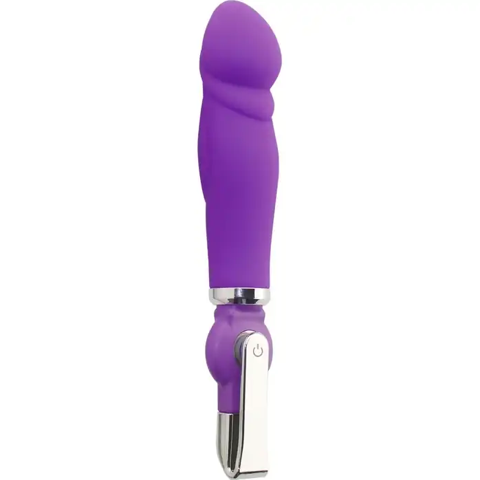 Фиолетовый вибратор ALICE 20-Function Penis Vibe - 17,5 см