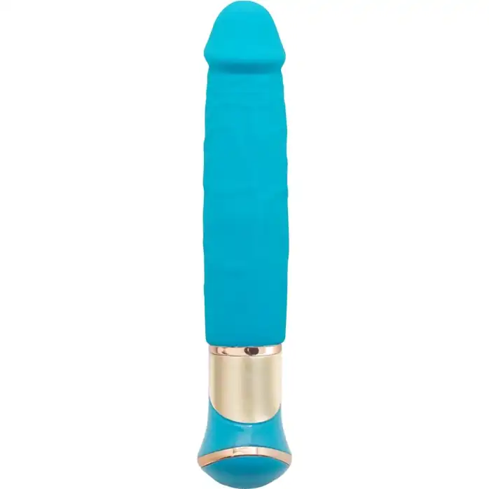 Голубой вибратор ECSTASY Deluxe Rowdy Dong - 21,5 см