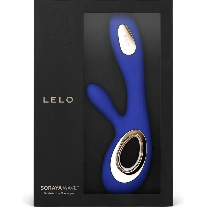 Синий вибратор-кролик Lelo Soraya Wave - 21,8 см. Фотография 3.
